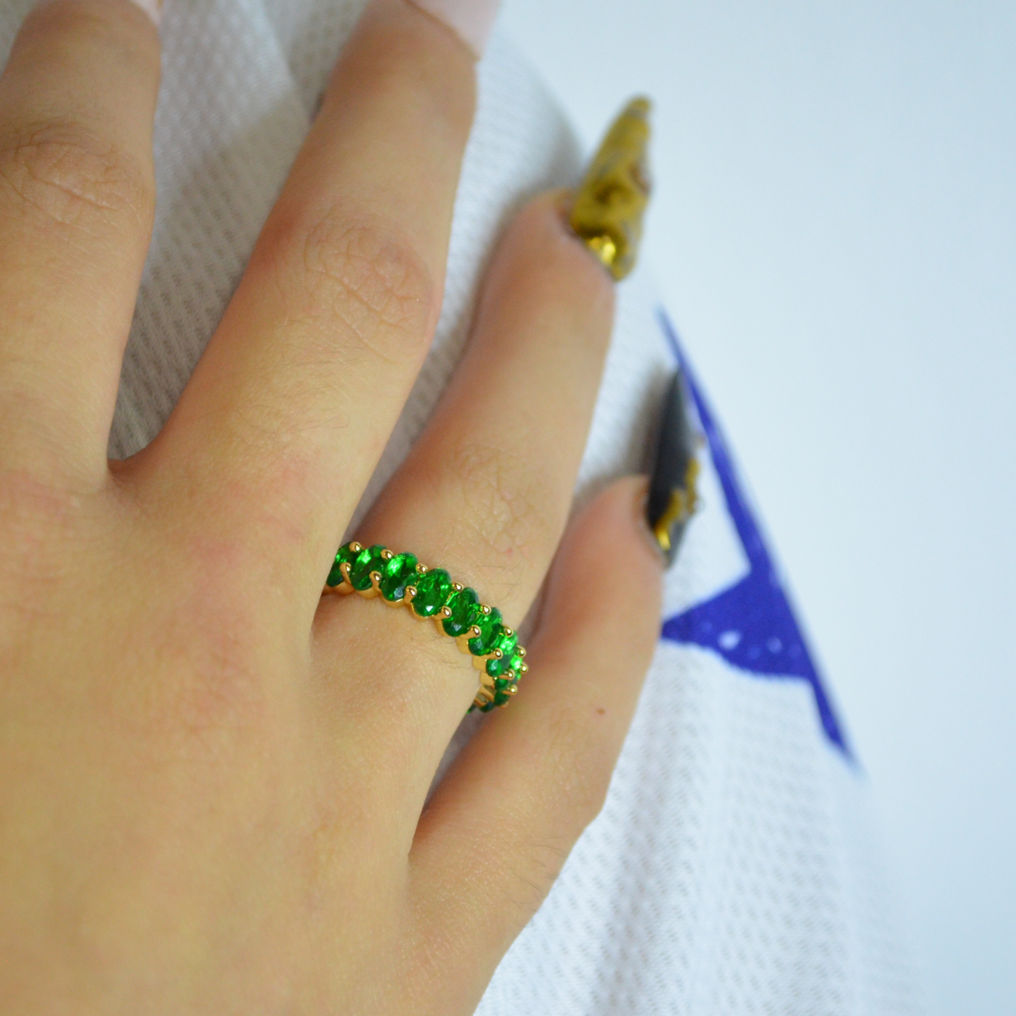 BAGUE GREEN SHINY