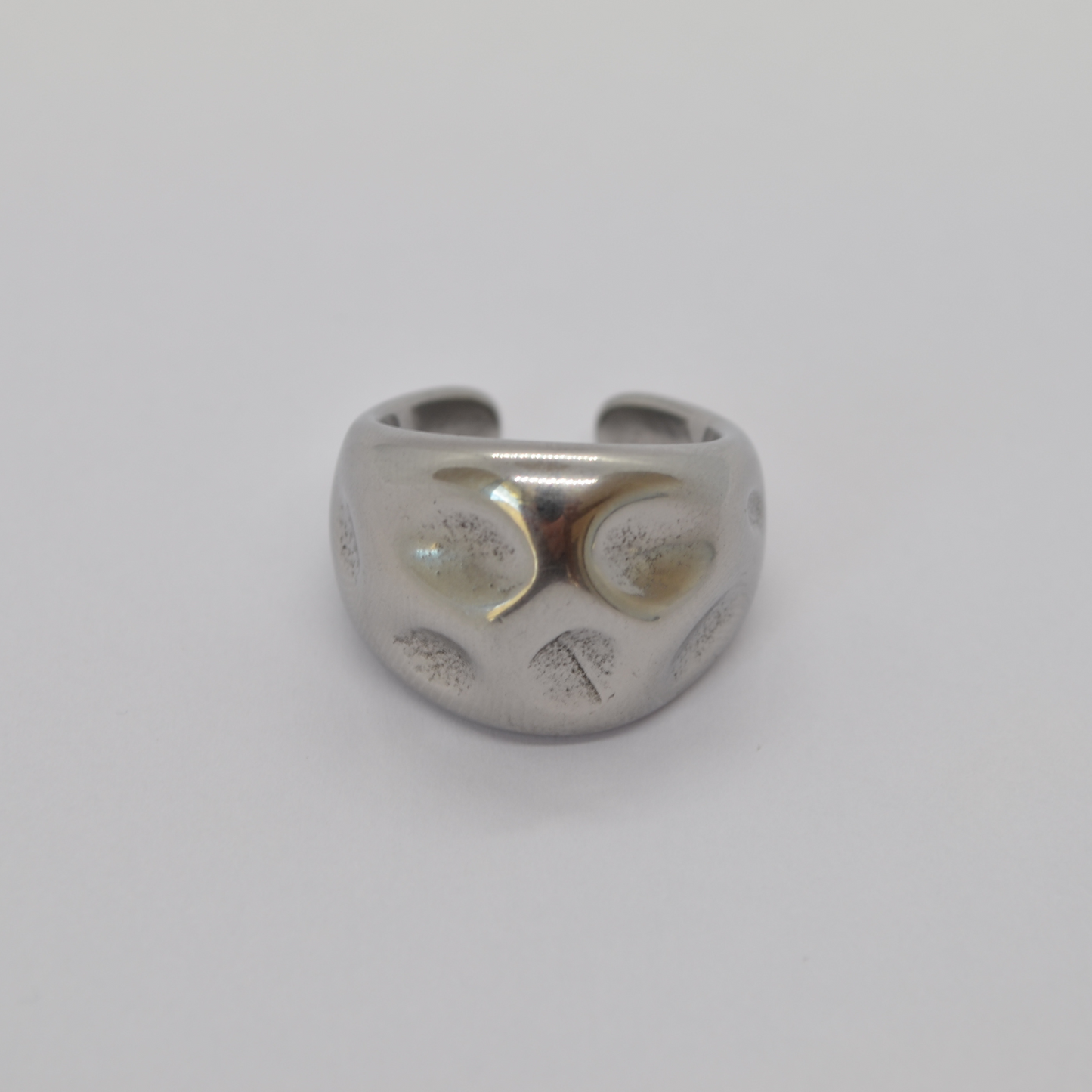 BAGUE SILVER DENTED