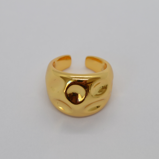 BAGUE GOLD DENTED